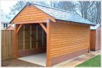 Hortons single post & beam framed garage