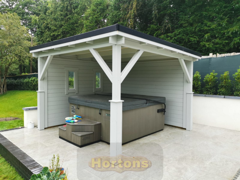 Hortons pent roof wooden gazebos - full pricing table