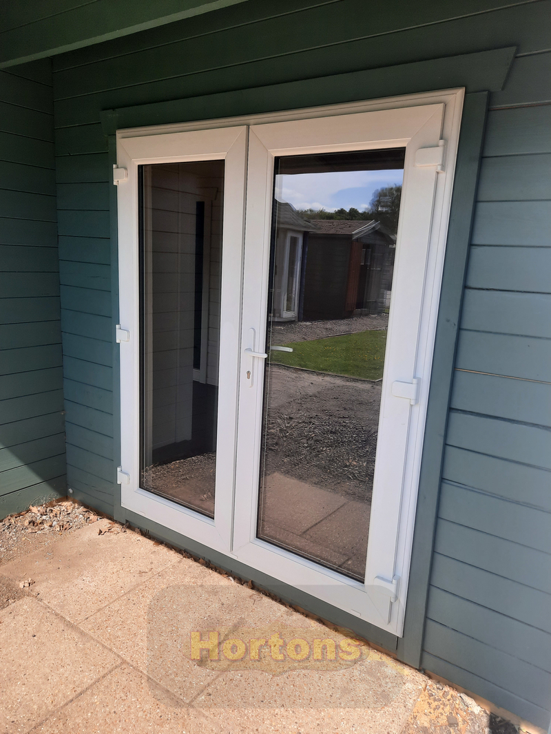 1565x1855mm uPVC fully glazed double doors