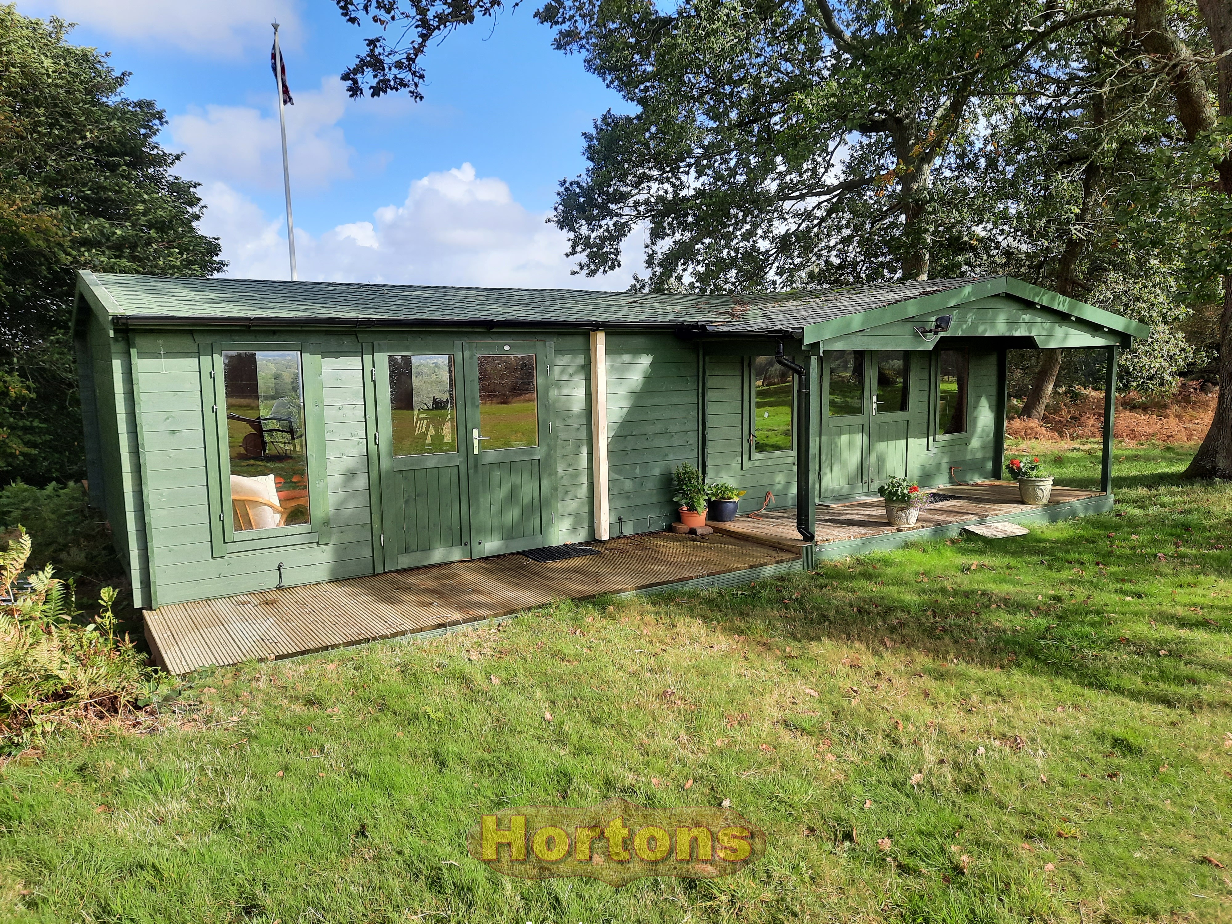 5x5m log cabin extension 1