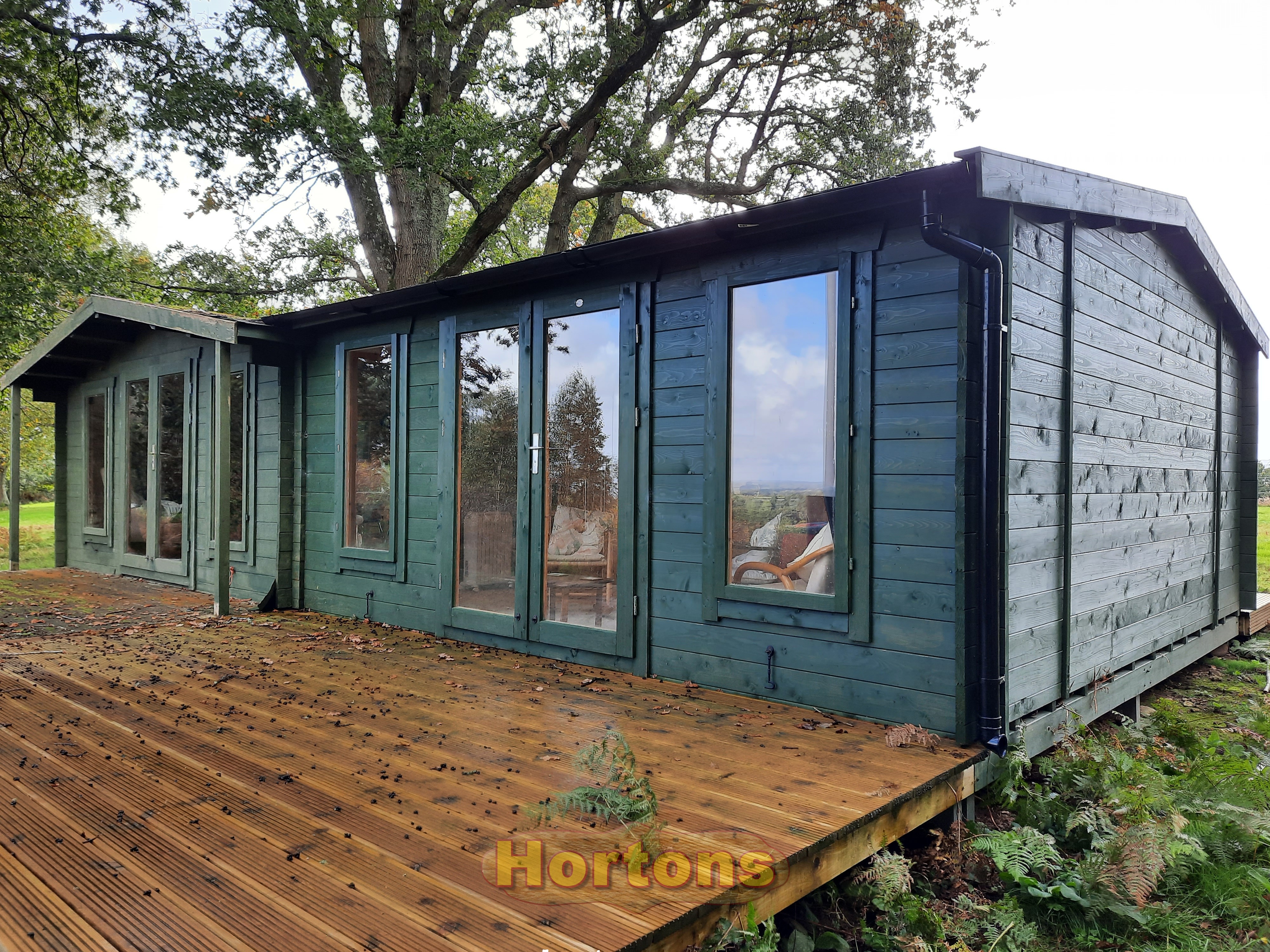 5x5m log cabin extension 3