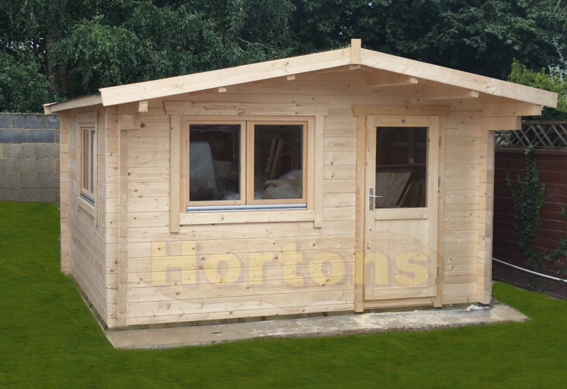 Log Cabin 4x4m Log Cabin - Midhurst 35mm Single Skin Walls