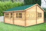 Log Cabin 5.5x5m Luton Cabin With Mezzanine Floor 45mm