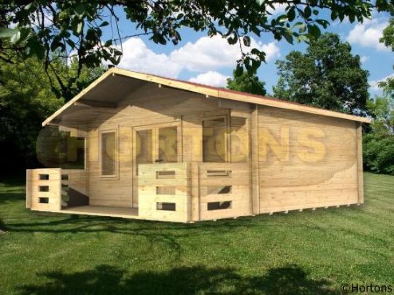 Modetro Log Cabin W5.5m x D2.5m, Log Cabins