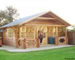 5m x 5m Crewe 90mm "D" profile log cabin